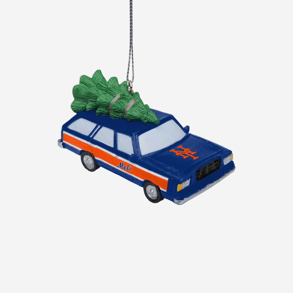 New York Mets Station Wagon With Tree Ornament FOCO - FOCO.com