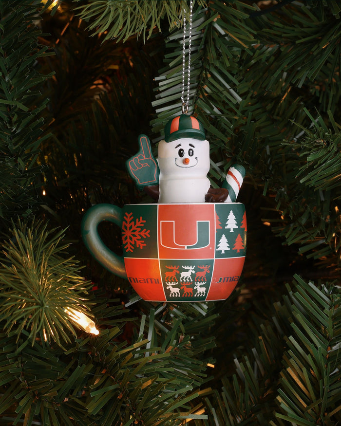 Miami Hurricanes Smores Mug Ornament FOCO - FOCO.com