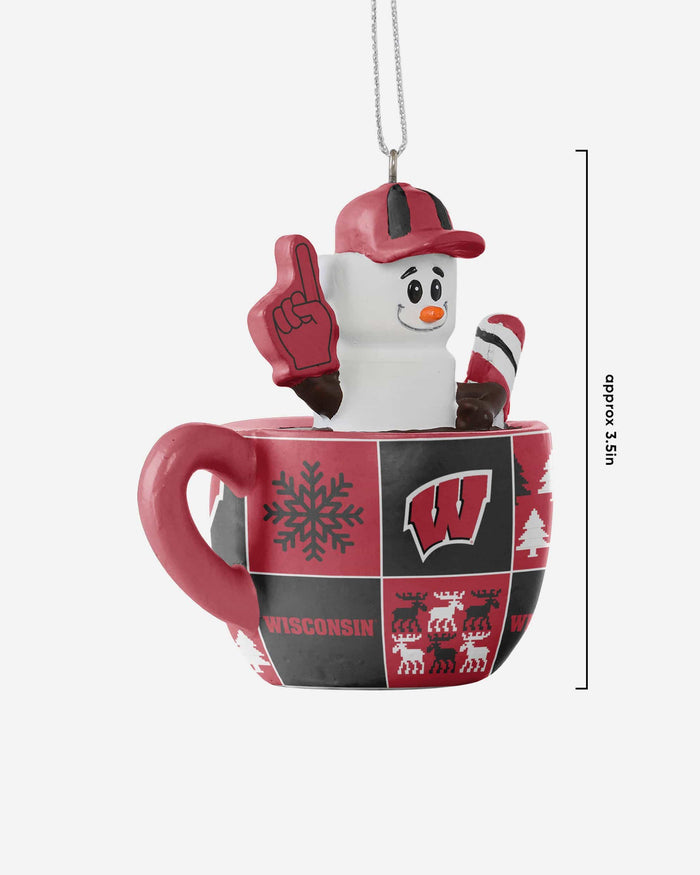 Wisconsin Badgers Smores Mug Ornament FOCO - FOCO.com