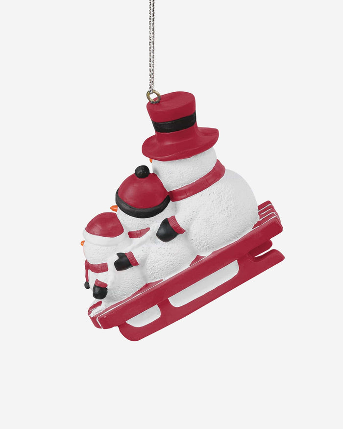 Indiana Hoosiers Sledding Snowmen Ornament FOCO - FOCO.com