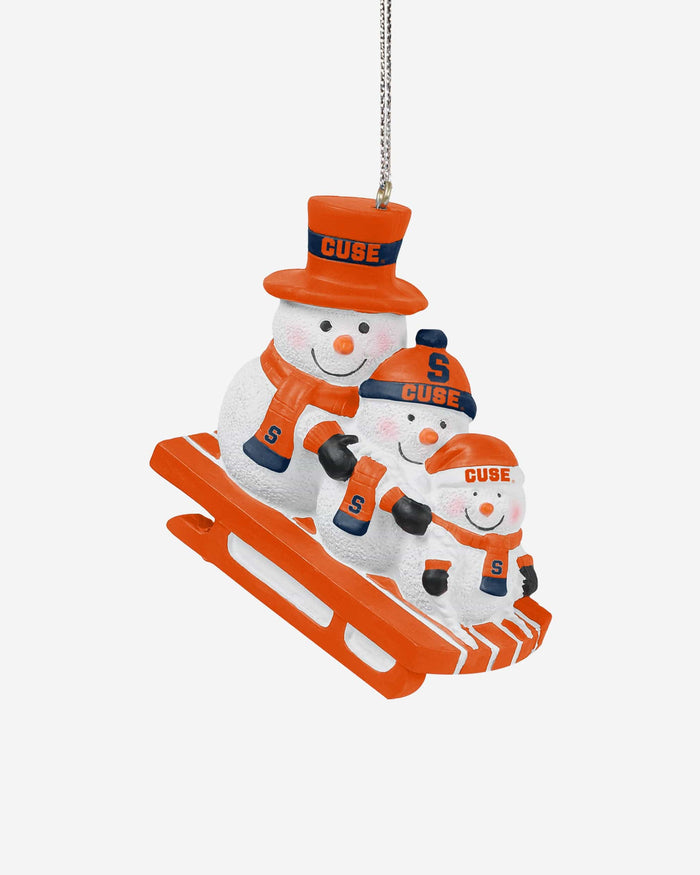 Syracuse Orange Sledding Snowmen Ornament FOCO - FOCO.com