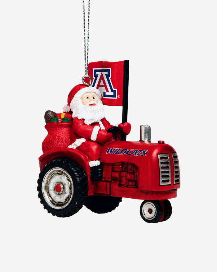 Arizona Wildcats Santa Riding Tractor Ornament FOCO - FOCO.com