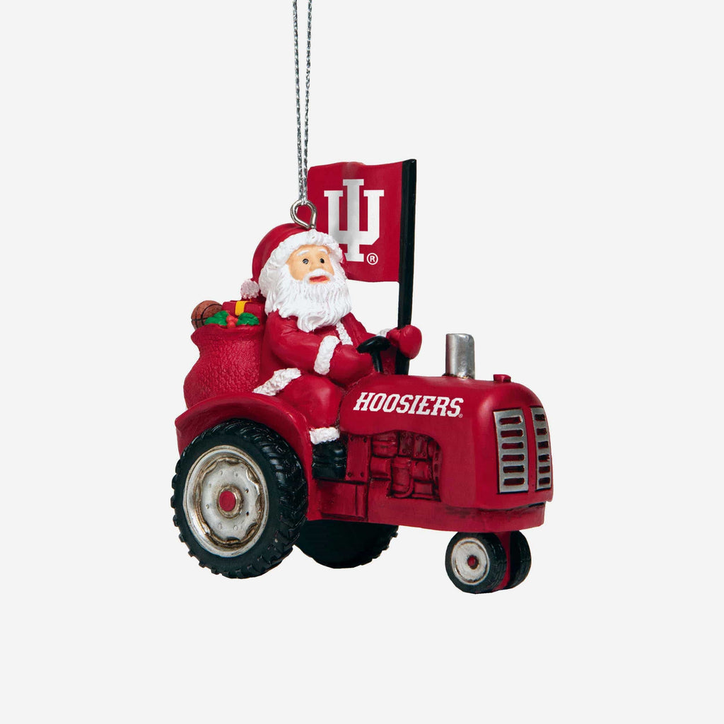 Indiana Hoosiers Santa Riding Tractor Ornament FOCO - FOCO.com