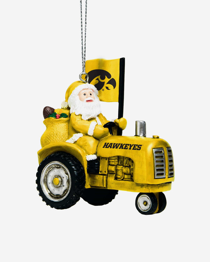 Iowa Hawkeyes Santa Riding Tractor Ornament FOCO - FOCO.com