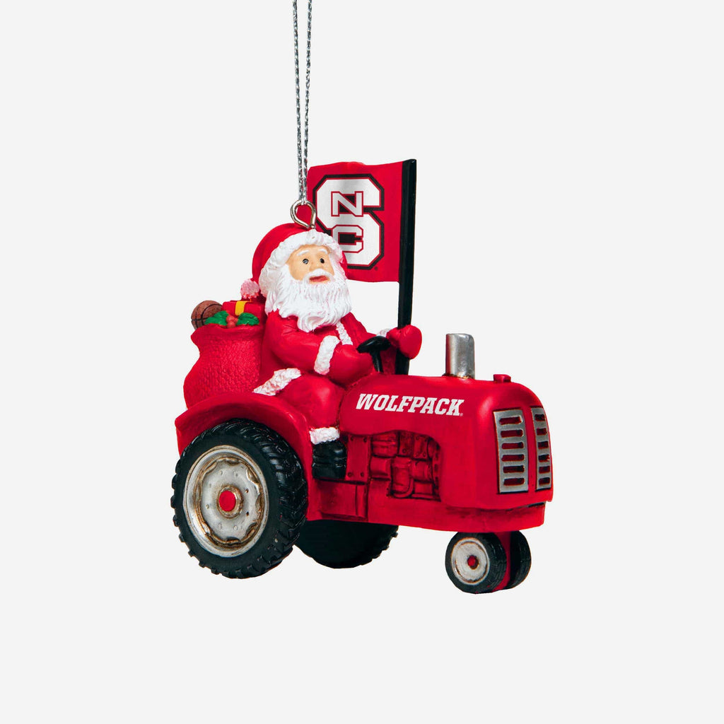 NC State Wolfpack Santa Riding Tractor Ornament FOCO - FOCO.com