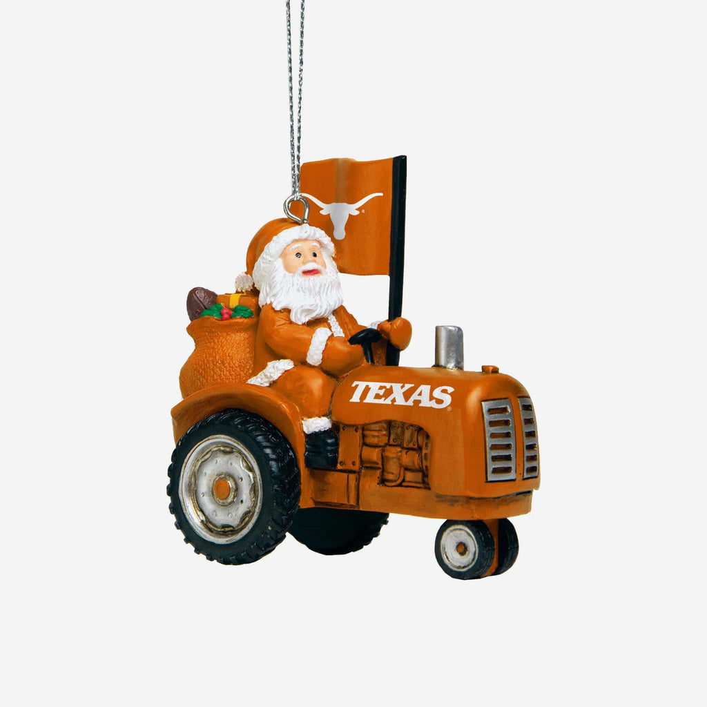 Texas Longhorns Santa Riding Tractor Ornament FOCO - FOCO.com