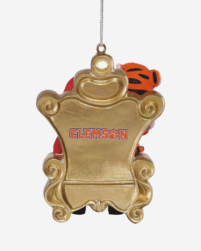 The Tiger Clemson Tigers Mascot On Santa's Lap Ornament Foco - FOCO.com