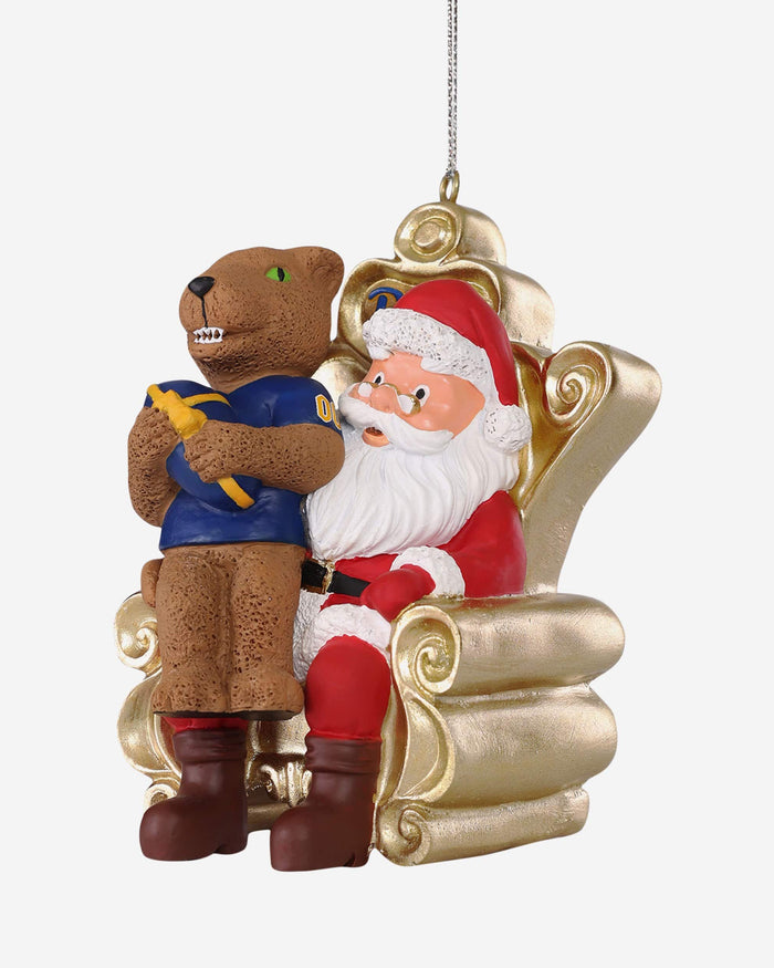 Roc Pittsburgh Panthers Mascot On Santa's Lap Ornament Foco - FOCO.com