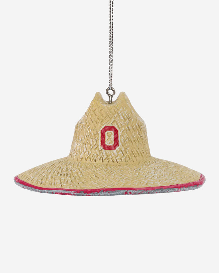 Ohio State Buckeyes Straw Hat Ornament FOCO - FOCO.com