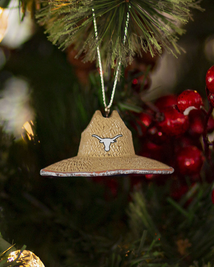 Texas Longhorns Straw Hat Ornament FOCO - FOCO.com