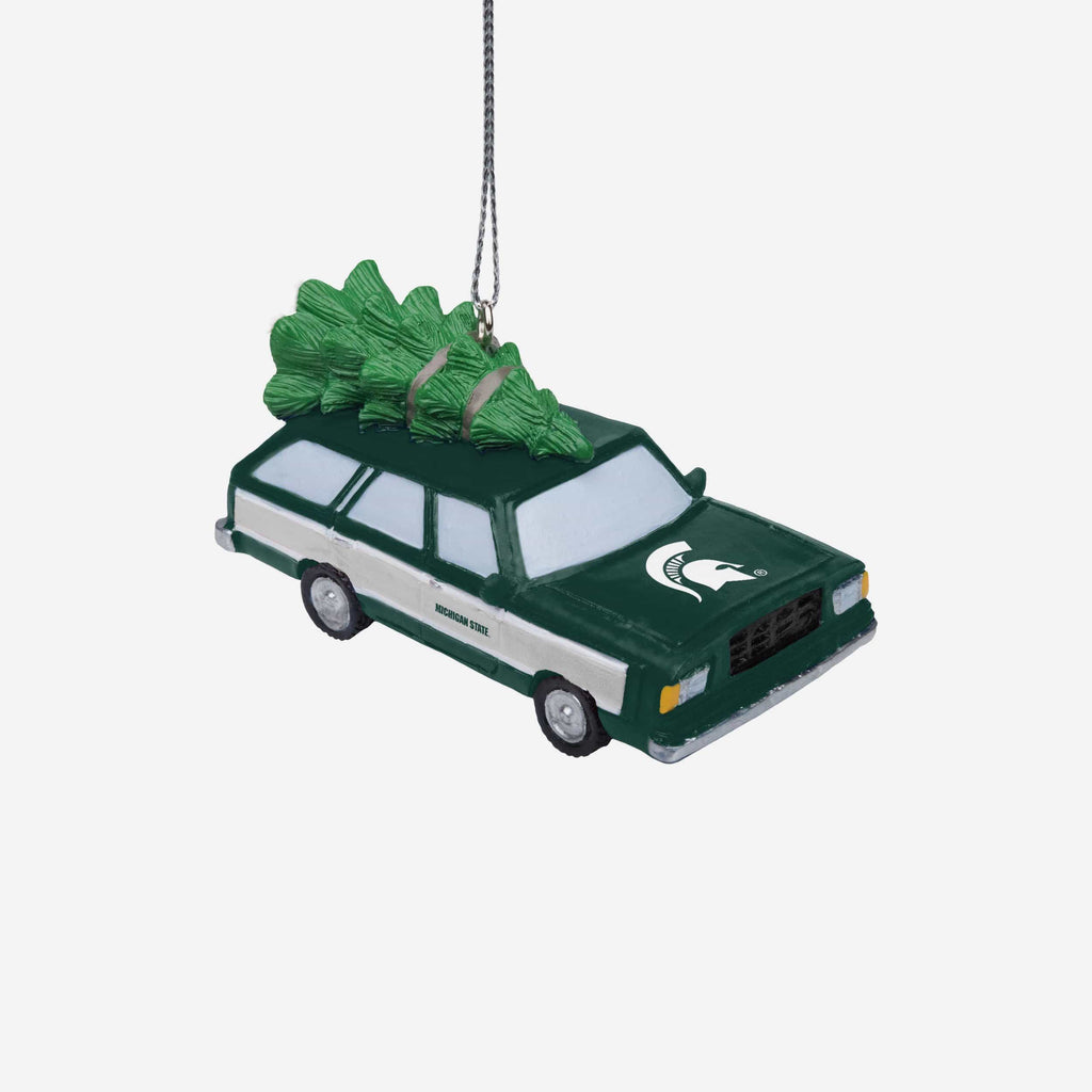 Michigan State Spartans Station Wagon With Tree Ornament FOCO - FOCO.com