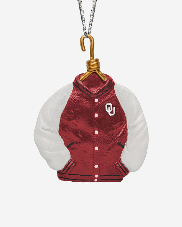 Oklahoma Sooners Varsity Jacket Ornament FOCO - FOCO.com