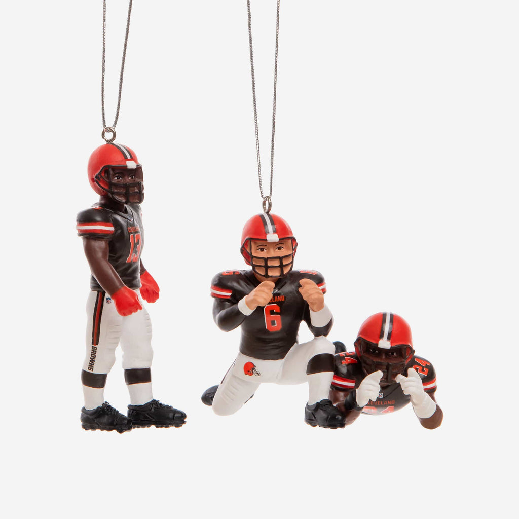 Cleveland Browns 3 Player Team Celebration Ornament FOCO - FOCO.com