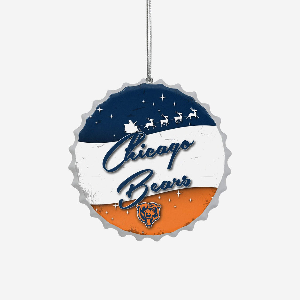 Chicago Bears Bottlecap Sign Ornament FOCO - FOCO.com