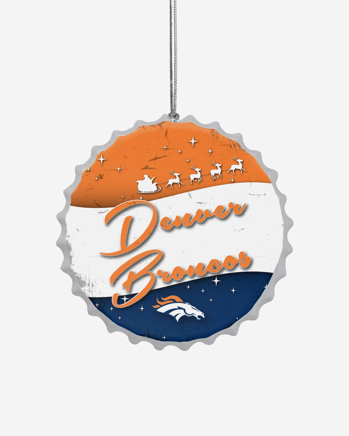 Denver Broncos Bottlecap Sign Ornament FOCO - FOCO.com