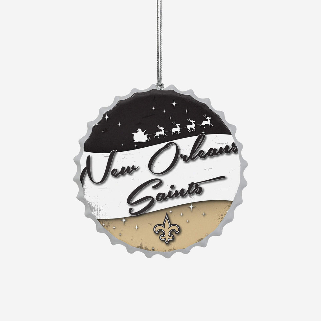 New Orleans Saints Bottlecap Sign Ornament FOCO - FOCO.com