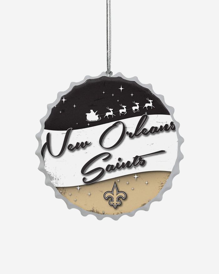 New Orleans Saints Bottlecap Sign Ornament FOCO - FOCO.com