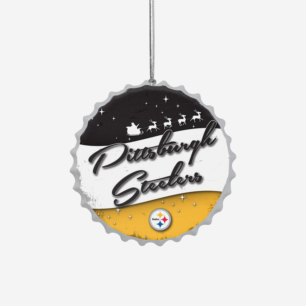 Pittsburgh Steelers Bottlecap Sign Ornament FOCO - FOCO.com