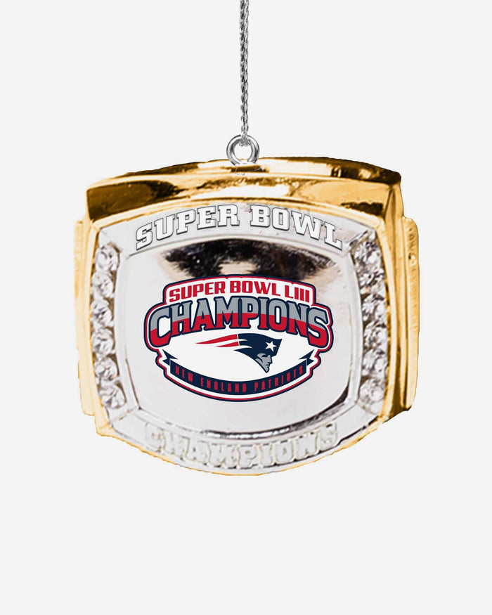 New England Patriots Super Bowl LIII Champions Ring Ornament FOCO - FOCO.com