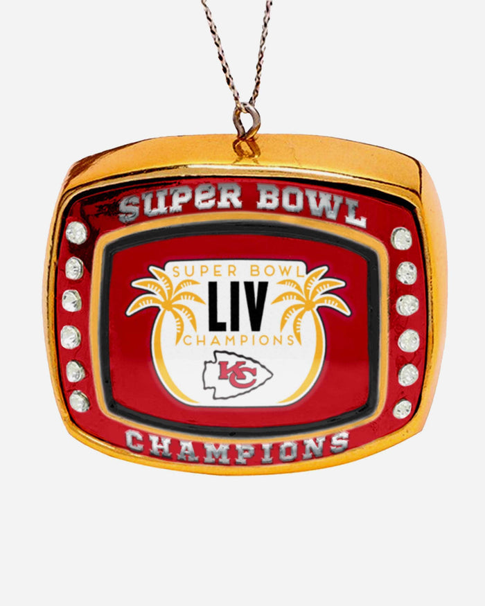 Kansas City Chiefs Super Bowl LIV Champions Ring Ornament FOCO - FOCO.com