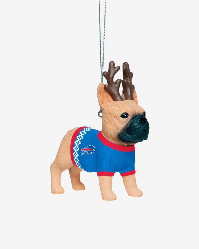 Buffalo Bills French Bulldog Wearing Sweater Ornament FOCO - FOCO.com