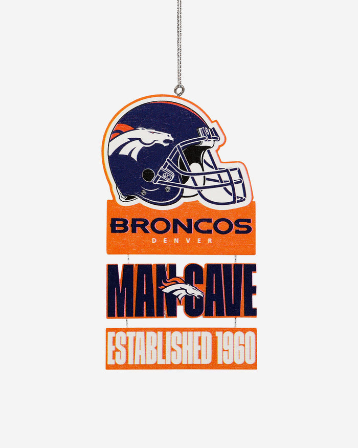 Denver Broncos Mancave Sign Ornament FOCO - FOCO.com