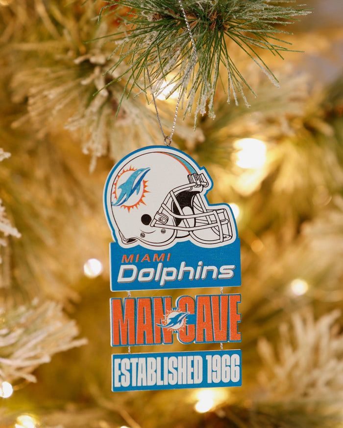 Miami Dolphins Mancave Sign Ornament FOCO - FOCO.com