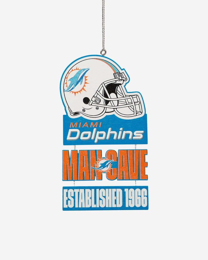 Miami Dolphins Mancave Sign Ornament FOCO - FOCO.com