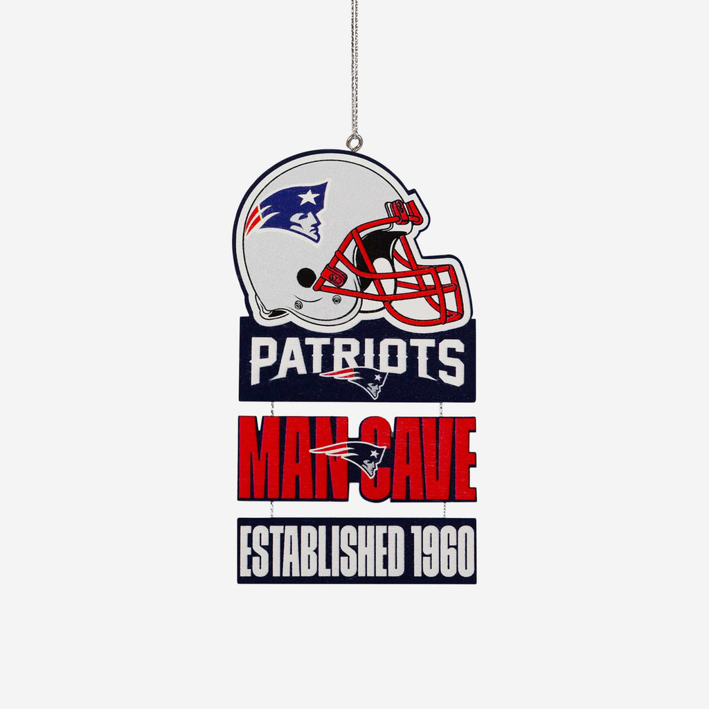 New England Patriots Mancave Sign Ornament FOCO - FOCO.com