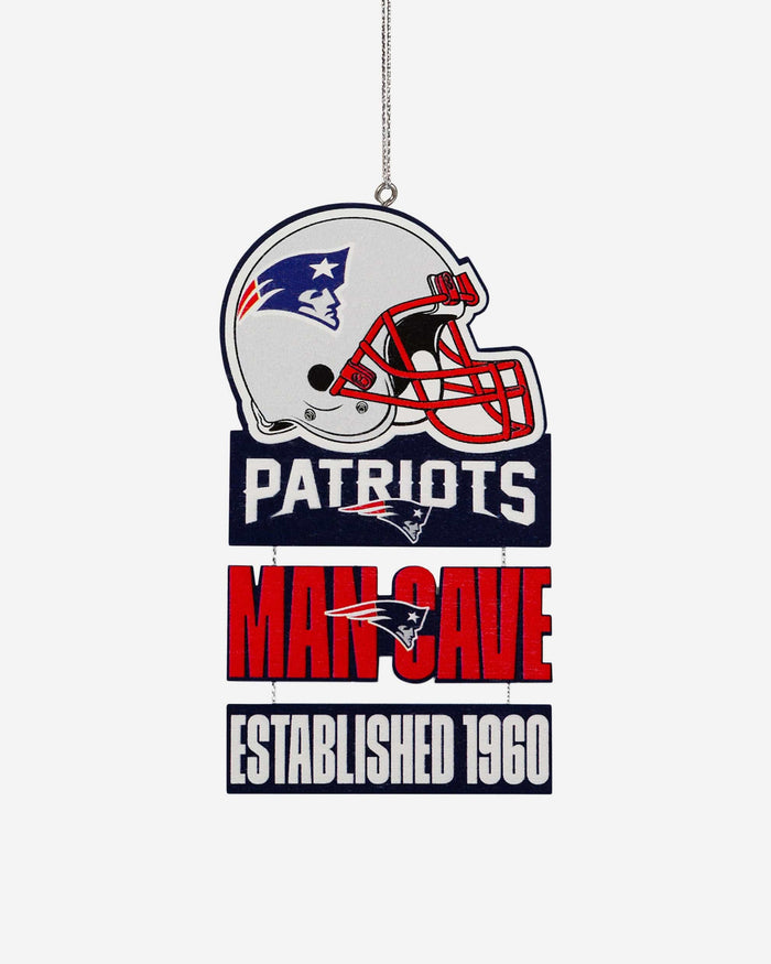 New England Patriots Mancave Sign Ornament FOCO - FOCO.com