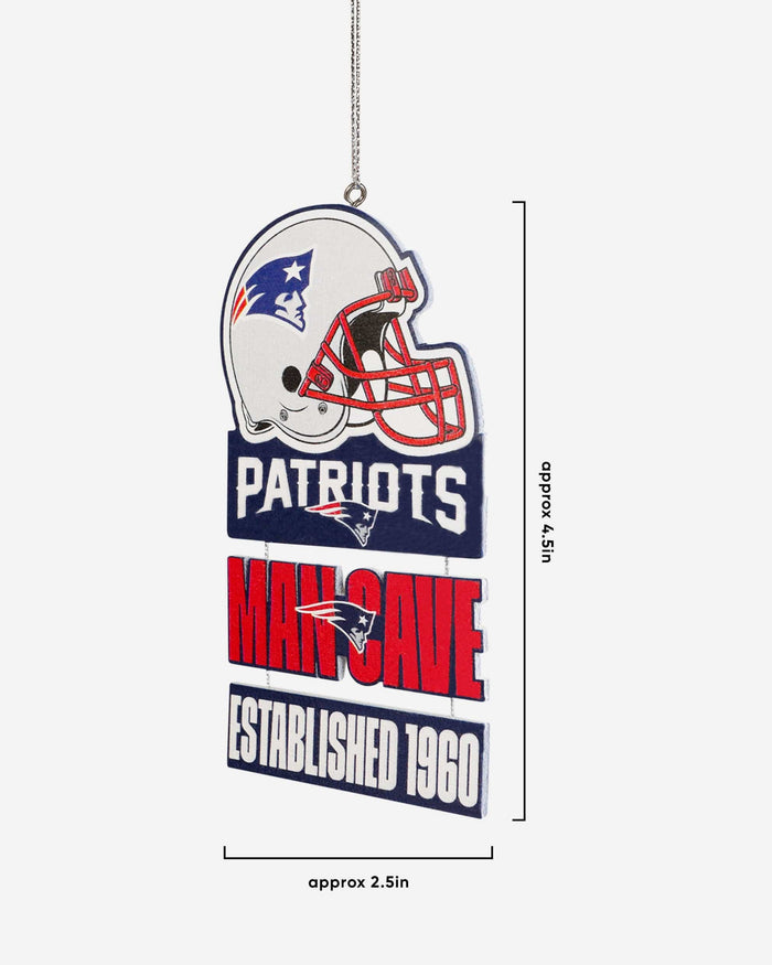 New England Patriots Mancave Sign Ornament FOCO - FOCO.com