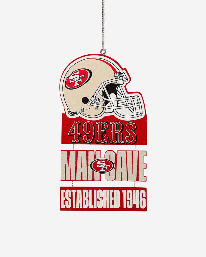 San Francisco 49ers Mancave Sign Ornament FOCO - FOCO.com