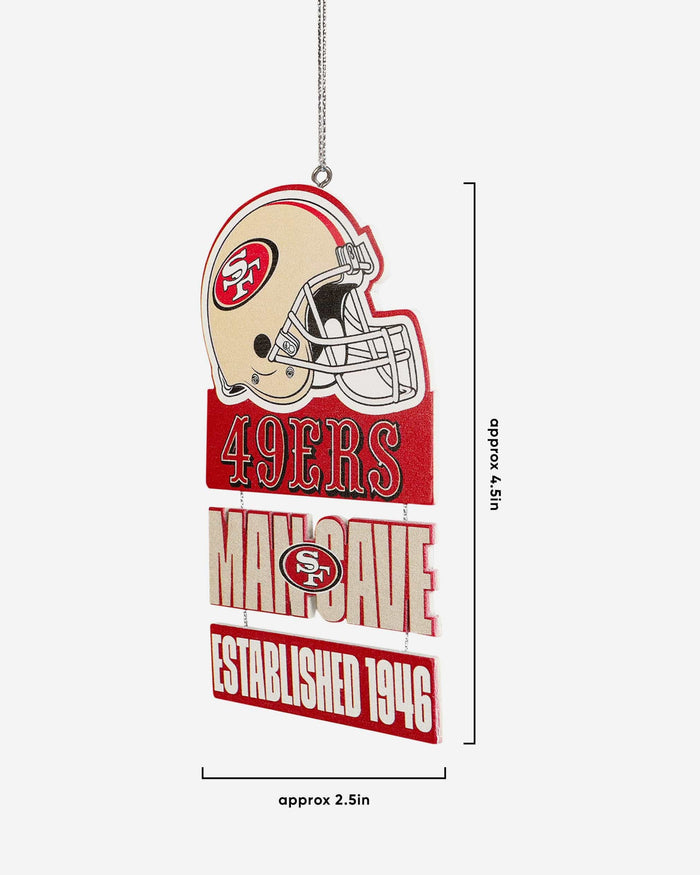 San Francisco 49ers Mancave Sign Ornament FOCO - FOCO.com