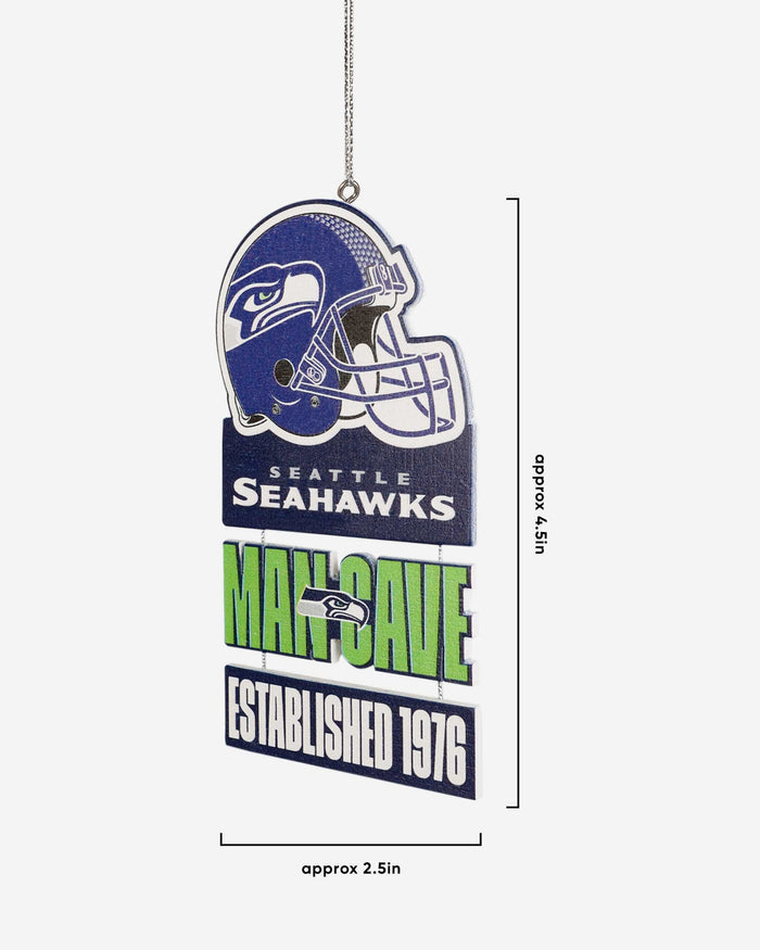 Seattle Seahawks Mancave Sign Ornament FOCO - FOCO.com