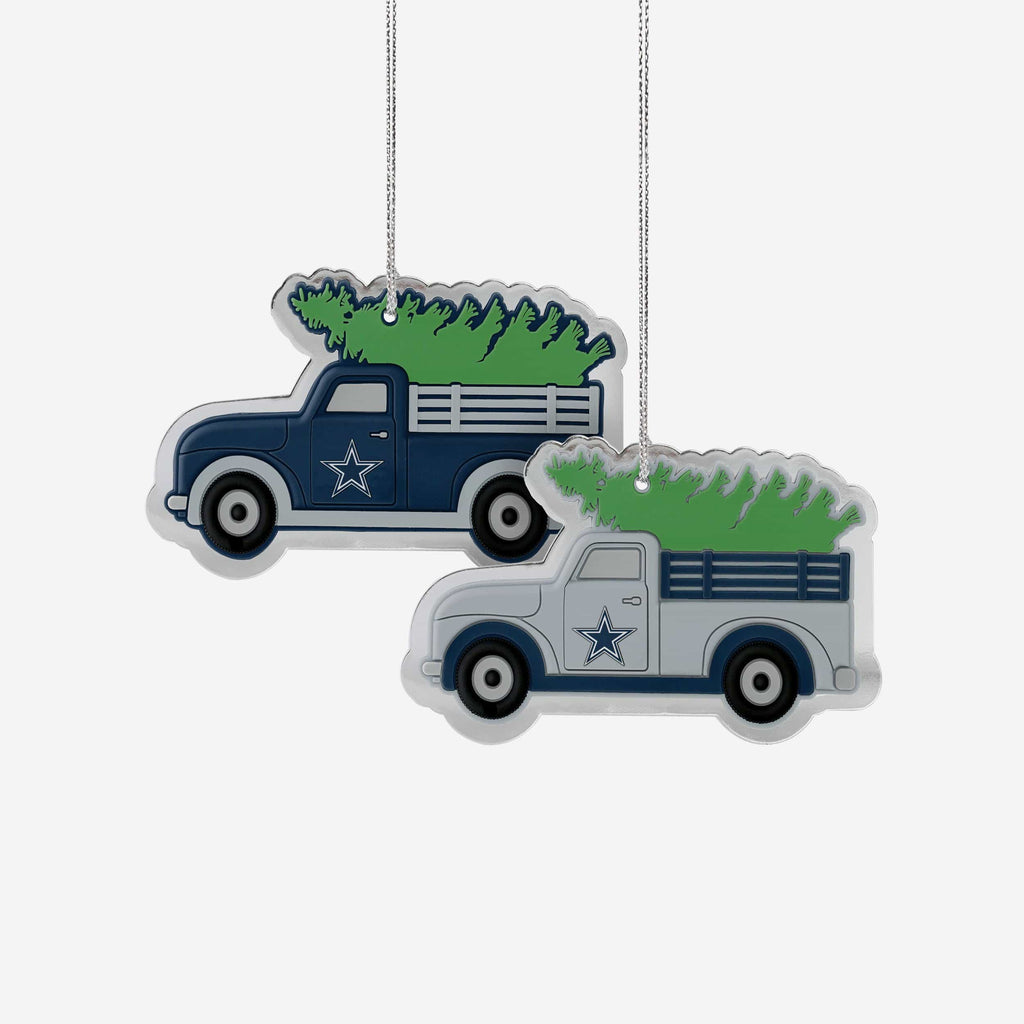 Dallas Cowboys 2 Pack Flat Metal Truck Ornaments FOCO - FOCO.com
