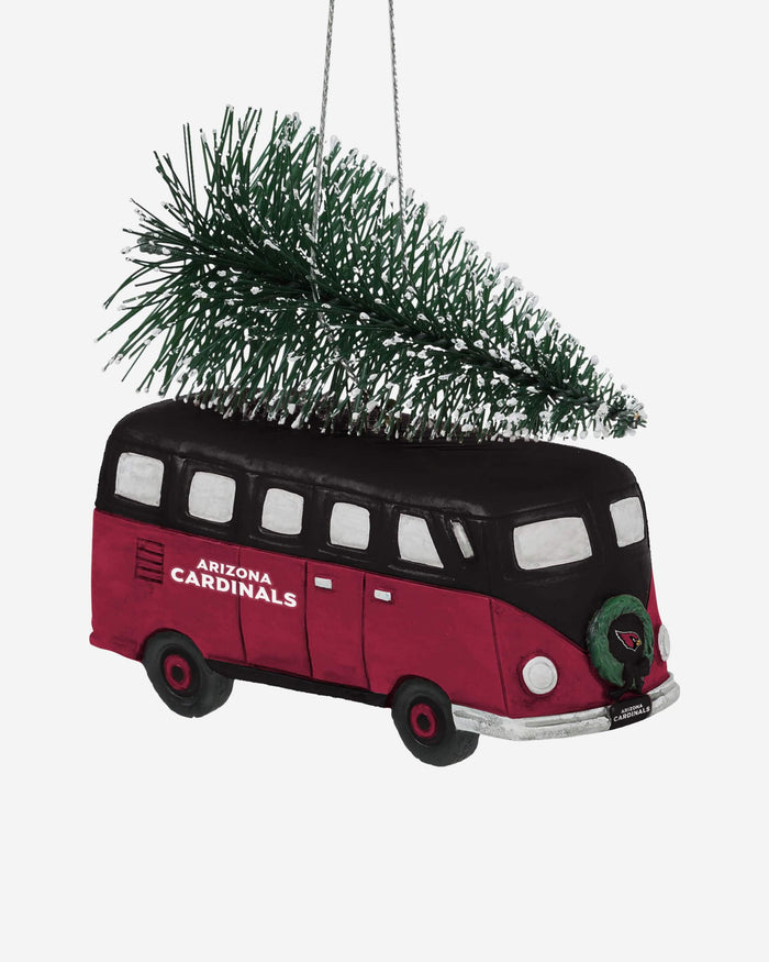 Arizona Cardinals Retro Bus With Tree Ornament Foco - FOCO.com