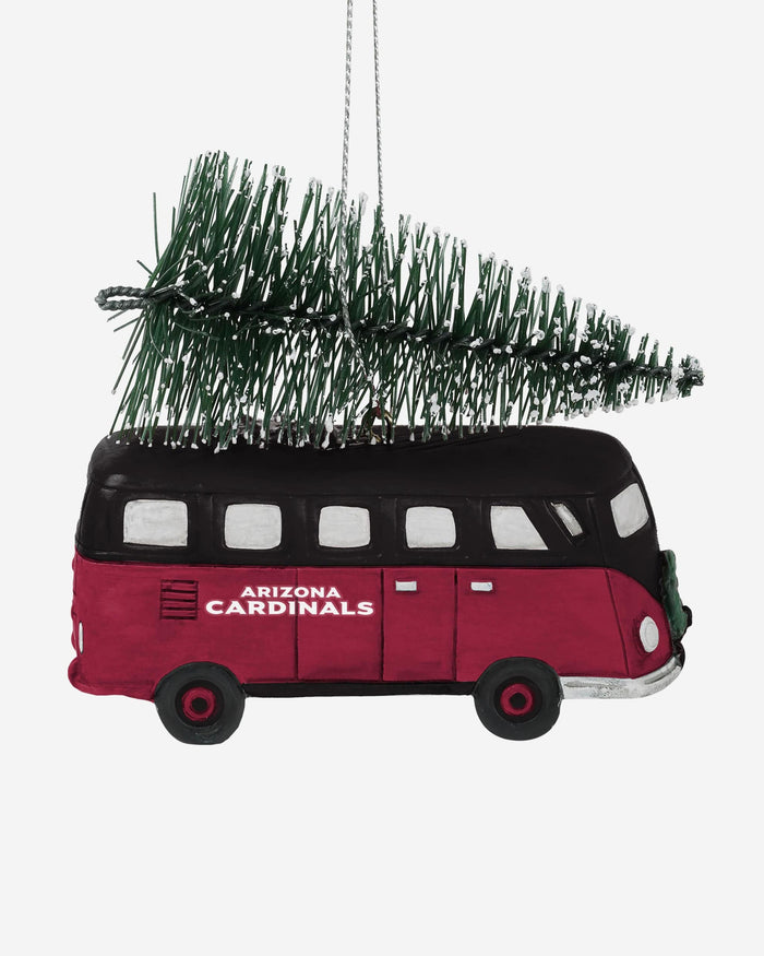 Arizona Cardinals Retro Bus With Tree Ornament Foco - FOCO.com