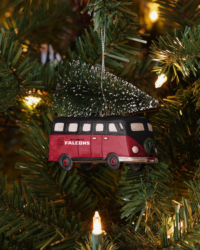 Atlanta Falcons Retro Bus With Tree Ornament Foco - FOCO.com