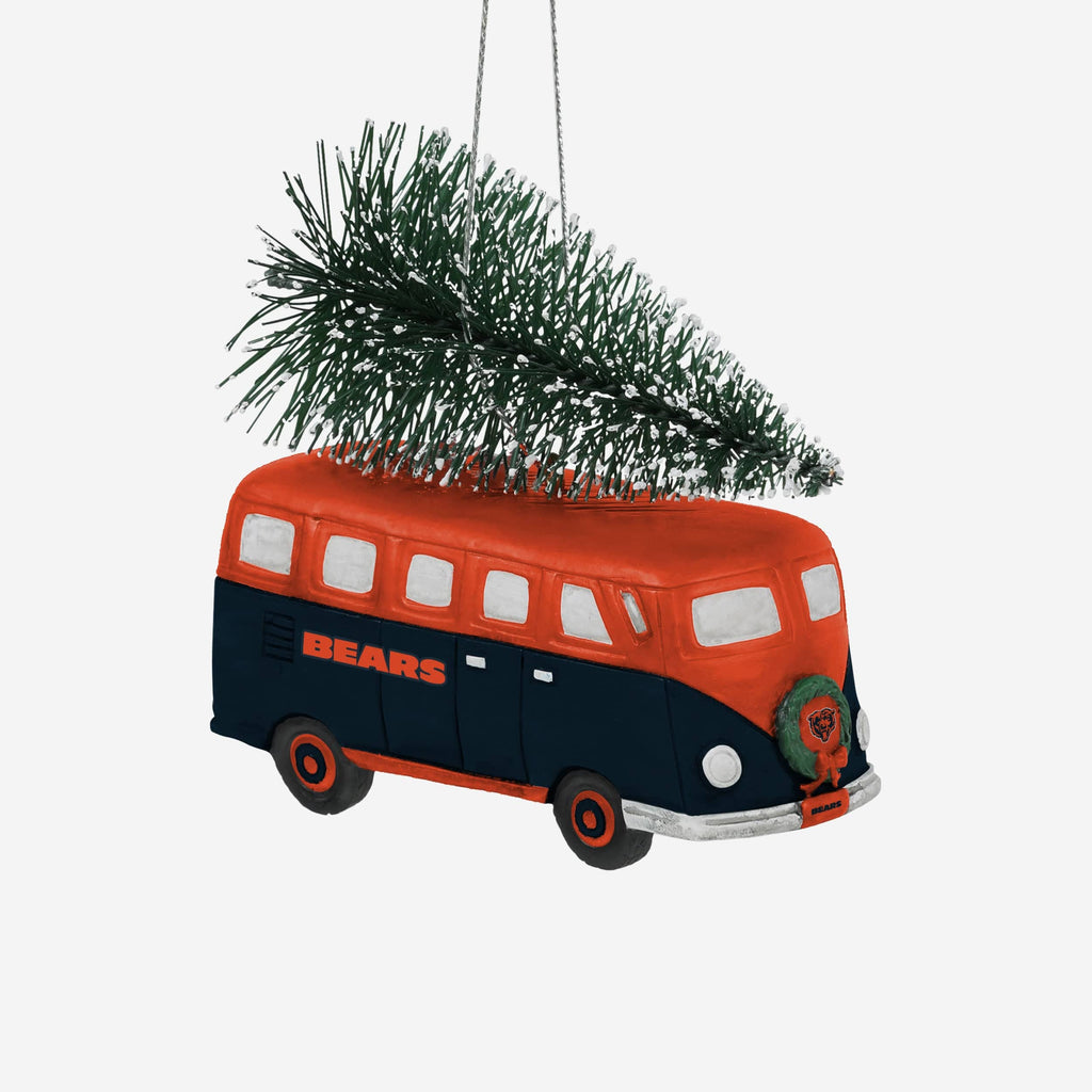 Chicago Bears Retro Bus With Tree Ornament FOCO - FOCO.com