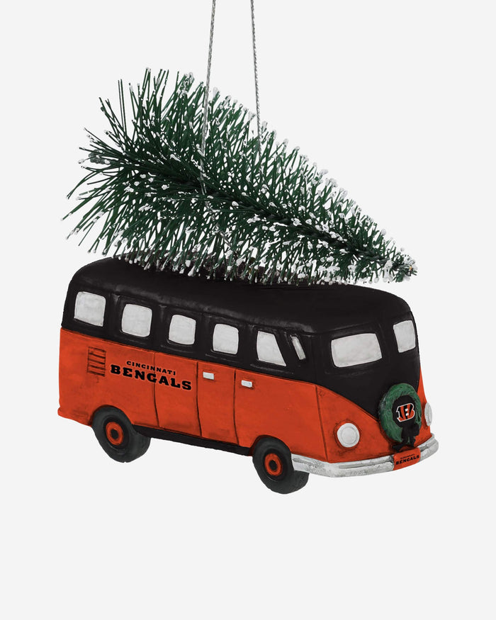 Cincinnati Bengals Retro Bus With Tree Ornament Foco - FOCO.com