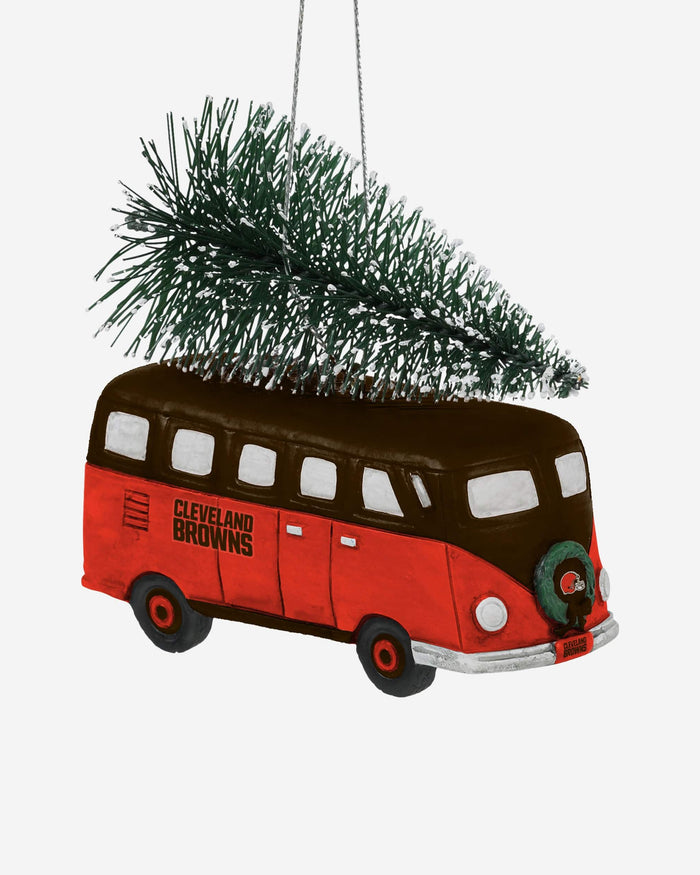 Cleveland Browns Retro Bus With Tree Ornament Foco - FOCO.com