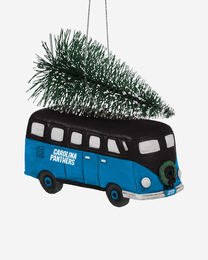 Carolina Panthers Retro Bus With Tree Ornament Foco - FOCO.com