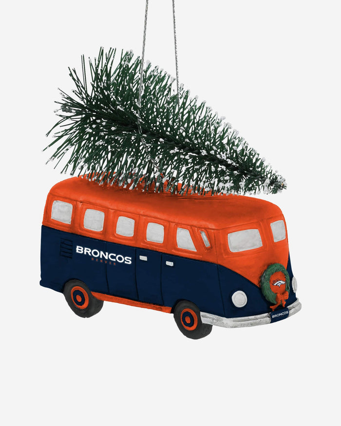 Denver Broncos Retro Bus With Tree Ornament Foco - FOCO.com