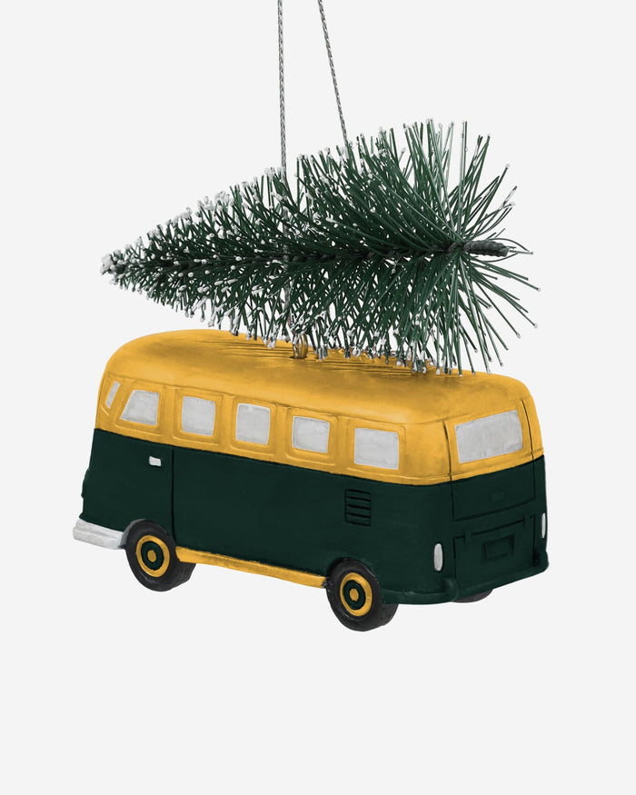 Green Bay Packers Retro Bus With Tree Ornament FOCO - FOCO.com