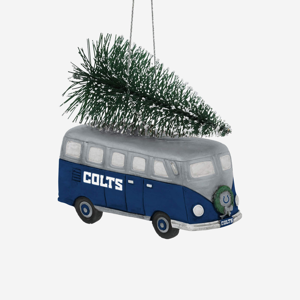 Indianapolis Colts Retro Bus With Tree Ornament Foco - FOCO.com