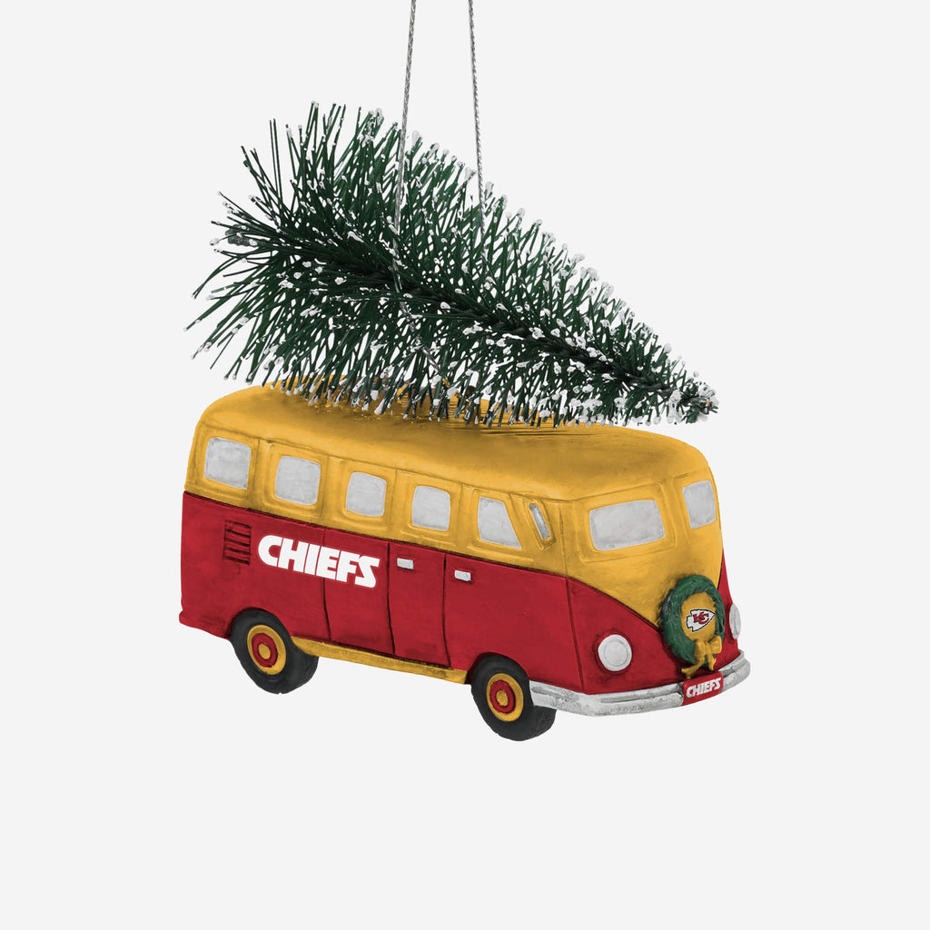 Kansas City Chiefs Retro Bus With Tree Ornament FOCO - FOCO.com
