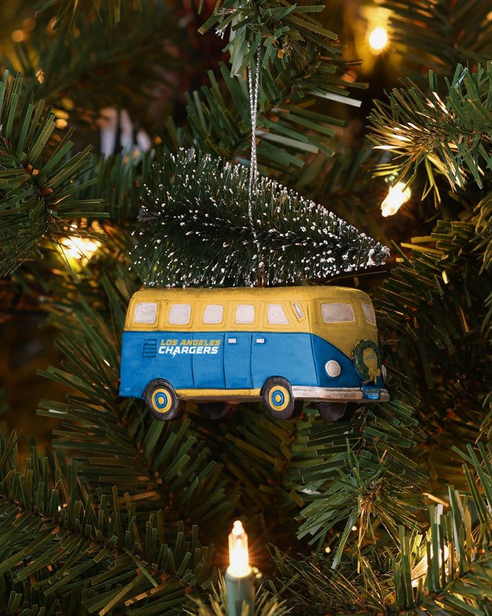 Los Angeles Chargers Retro Bus With Tree Ornament Foco - FOCO.com