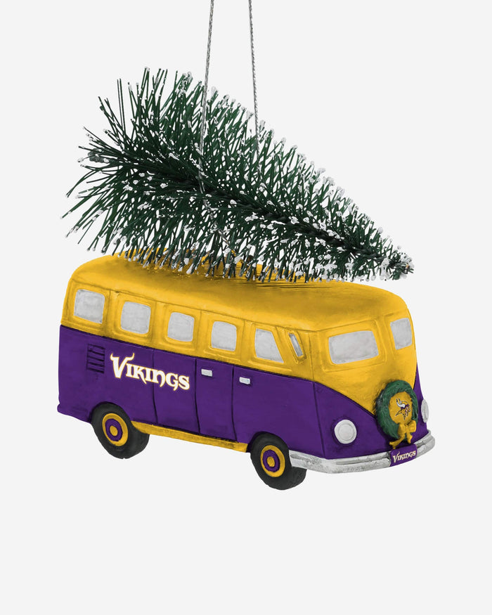 Minnesota Vikings Retro Bus With Tree Ornament Foco - FOCO.com