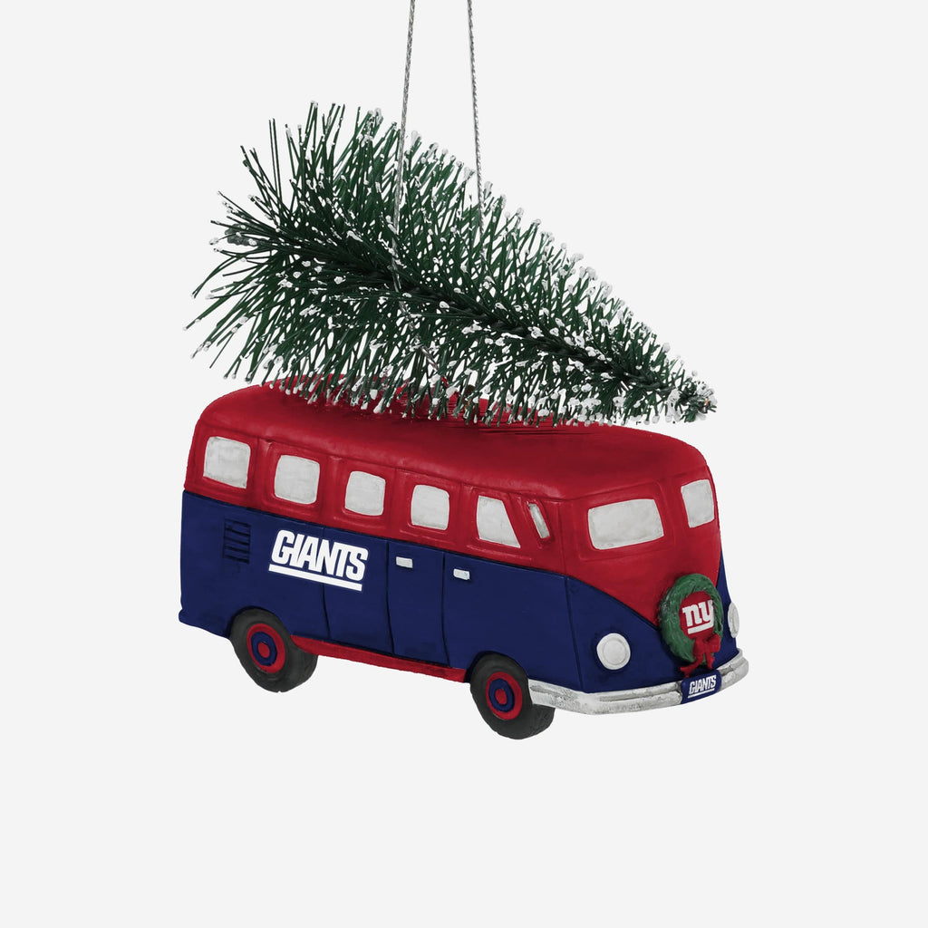 New York Giants Retro Bus With Tree Ornament FOCO - FOCO.com