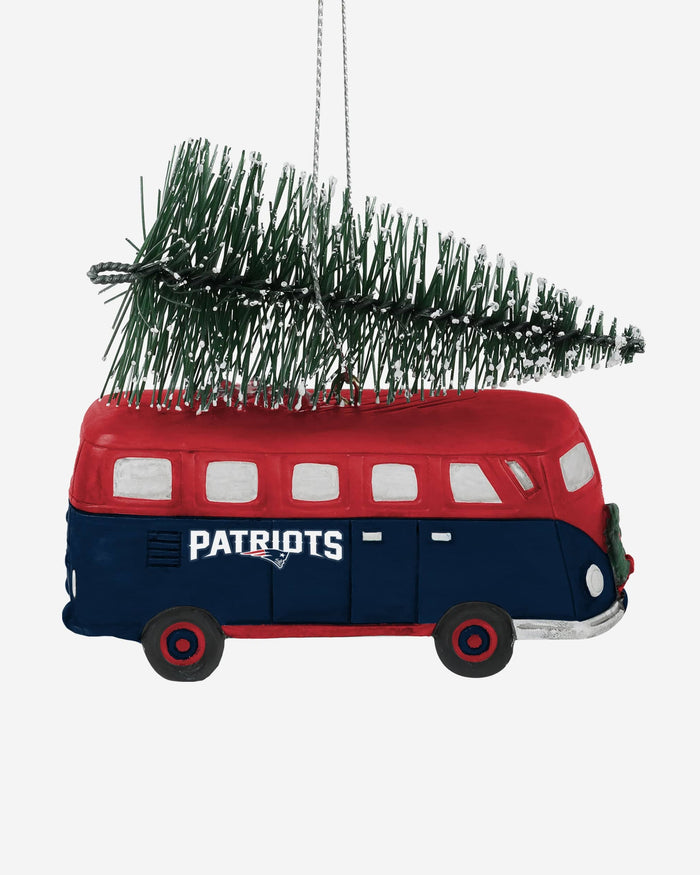 New England Patriots Retro Bus With Tree Ornament FOCO - FOCO.com